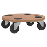 NNEVL Dolly Trolleys 2 pcs Round Engineered Wood