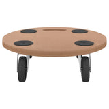 NNEVL Dolly Trolleys 2 pcs Round Engineered Wood