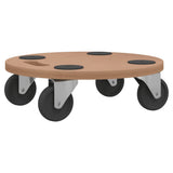 NNEVL Dolly Trolleys 2 pcs Round Engineered Wood