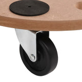 NNEVL Dolly Trolleys 2 pcs Round Engineered Wood