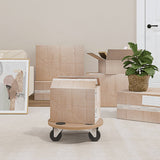 NNEVL Dolly Trolleys 2 pcs Round Engineered Wood