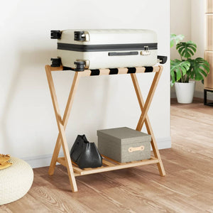 NNEVL Luggage Rack 68x38x58 cm Bamboo