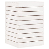 NNEVL Laundry Basket White 44x44x66 cm Solid Wood Pine
