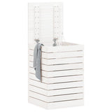 NNEVL Laundry Basket White 44x44x66 cm Solid Wood Pine