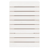 NNEVL Laundry Basket White 44x44x66 cm Solid Wood Pine