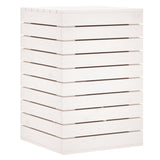 NNEVL Laundry Basket White 44x44x66 cm Solid Wood Pine