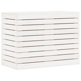 NNEVL Laundry Basket White 88.5x44x66 cm Solid Wood Pine