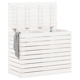 NNEVL Laundry Basket White 88.5x44x66 cm Solid Wood Pine