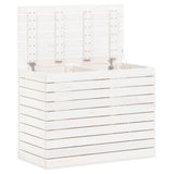 NNEVL Laundry Basket White 88.5x44x66 cm Solid Wood Pine