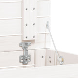 NNEVL Laundry Basket White 88.5x44x66 cm Solid Wood Pine