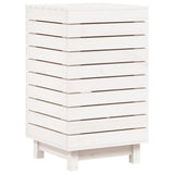 NNEVL Laundry Basket White 44x44x76 cm Solid Wood Pine