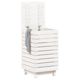 NNEVL Laundry Basket White 44x44x76 cm Solid Wood Pine