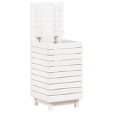 NNEVL Laundry Basket White 44x44x76 cm Solid Wood Pine
