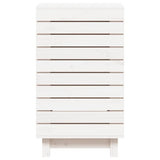 NNEVL Laundry Basket White 44x44x76 cm Solid Wood Pine