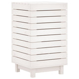 NNEVL Laundry Basket White 44x44x76 cm Solid Wood Pine