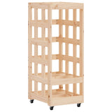 NNEVL Log Holder with Wheels 40x49x110 cm Solid Wood Pine