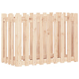 NNEVL Garden Raised Bed with Fence Design 100x50x70 cm Solid Wood Pine