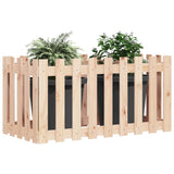 NNEVL Garden Raised Bed with Fence Design 100x50x70 cm Solid Wood Pine