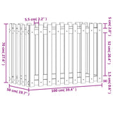 NNEVL Garden Raised Bed with Fence Design 100x50x70 cm Solid Wood Pine