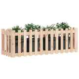 NNEVL Garden Raised Bed with Fence Design 150x50x50 cm Solid Wood Pine