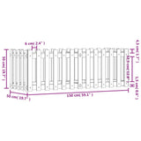 NNEVL Garden Raised Bed with Fence Design 150x50x50 cm Solid Wood Pine