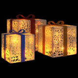 NNEVL Lighted Christmas Boxes 3 pcs 64 LEDs Warm White
