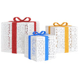 NNEVL Lighted Christmas Boxes 3 pcs 64 LEDs Warm White