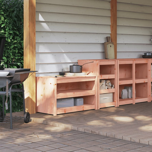 NNEVL Outdoor Kitchen Cabinets 2 pcs Solid Wood Douglas