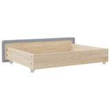 NNEVL Bed Drawers 2 pcs Light Grey Engineered Wood and Fabric