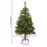 NNEVL Artificial Hinged Christmas Tree with Cones 120 cm