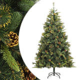 NNEVL Artificial Hinged Christmas Tree with Cones 180 cm