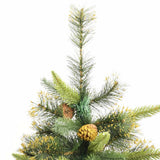 NNEVL Artificial Hinged Christmas Tree with Cones 180 cm