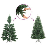 NNEVL Artificial Hinged Christmas Tree with Cones 180 cm