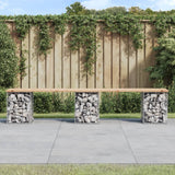 NNEVL Garden Bench Gabion Design 203x31x42 cm Solid Wood Pine