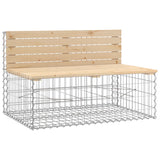 NNEVL Garden Bench Gabion Design 103x70x65 cm Solid Wood Pine