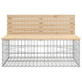 NNEVL Garden Bench Gabion Design 103x70x65 cm Solid Wood Pine