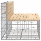 NNEVL Garden Bench Gabion Design 103x70x65 cm Solid Wood Pine