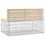 NNEVL Garden Bench Gabion Design 103x70x65 cm Solid Wood Pine