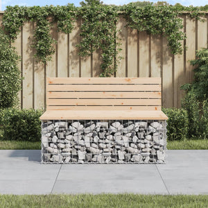 NNEVL Garden Bench Gabion Design 103x70x65 cm Solid Wood Pine