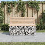 NNEVL Garden Bench Gabion Design 103x70x65 cm Solid Wood Pine