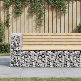 NNEVL Garden Bench Gabion Design 122x71x65.5 cm Solid Wood Pine