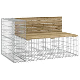 NNEVL Garden Bench Gabion Design 122x71x65.5 cm Impregnated Wood Pine