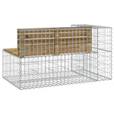 NNEVL Garden Bench Gabion Design 122x71x65.5 cm Impregnated Wood Pine
