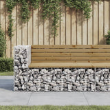 NNEVL Garden Bench Gabion Design 122x71x65.5 cm Impregnated Wood Pine