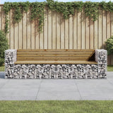NNEVL Garden Bench Gabion Design 244x71x65.5 cm Impregnated Wood Pine