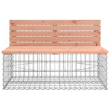 NNEVL Garden Bench Gabion Design 287x71x65.5 cm Solid Wood Douglas