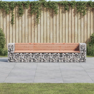 NNEVL Garden Bench Gabion Design 287x71x65.5 cm Solid Wood Douglas