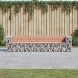 NNEVL Garden Bench Gabion Design 287x71x65.5 cm Solid Wood Douglas