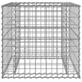 NNEVL Gabion Basket Silver 70x70x65 cm Galvanised Iron