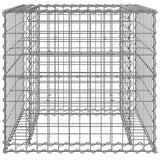 NNEVL Gabion Basket Silver 70x70x65 cm Galvanised Iron